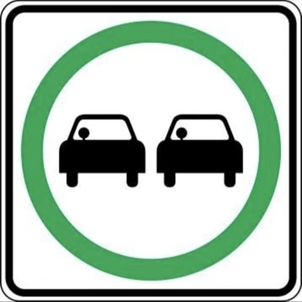 Accuform TRAFFIC SIGN PASSING 24 in X 24 in FRR015RA - main